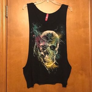 Hot Topic Lightening skull tank